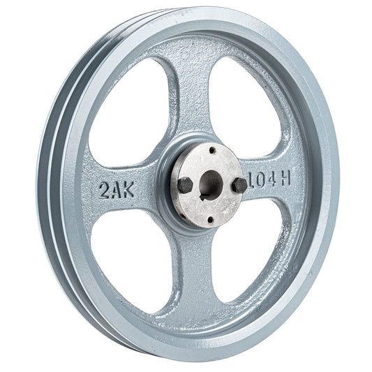  Masterdrive Cast Iron 10.25" 2 Groove Dual Pulley For Belt A Section 4L With 7/8" Sheave Bushing(Cast Iron 10 25 2 Groove Dual Belt A Section 4l Pulley W 7 8 Sheave Bushing)