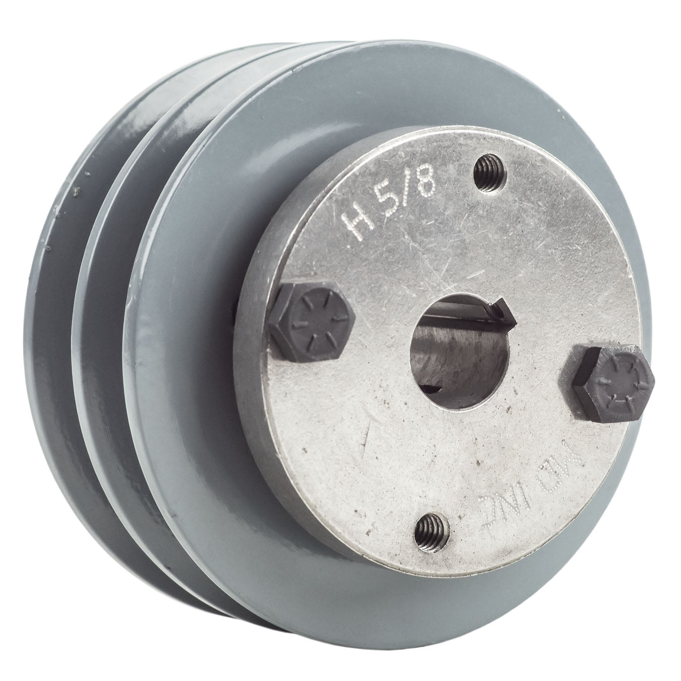  Cast Iron 3.5" Dual Groove Belt A Section 4L Pulley With 5/8" Sheave Bushing(Cast Iron 3 5 Dual Groove Belt A Section 4l Pulley With 5 8 Sheave Bushing)