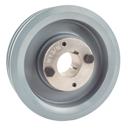  Masterdrive Cast Iron 5.5" Dual Groove Pulley Belt A Section 4L With 1-3/16" Sheave Bushing 2AK56H(Cast Iron 5 5 2 Groove Dual Belt A Section 4l Pulley W 1 3 16 Sheave Bushing)