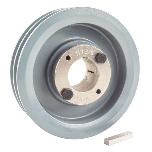  Masterdrive Cast Iron 5.5" Dual Groove Pulley Belt A Section 4L With 1-3/8" Sheave Bushing 2AK56H(Cast Iron 5 5 2 Groove Dual Belt A Section 4l Pulley With 1 3 8 Sheave Bushing)