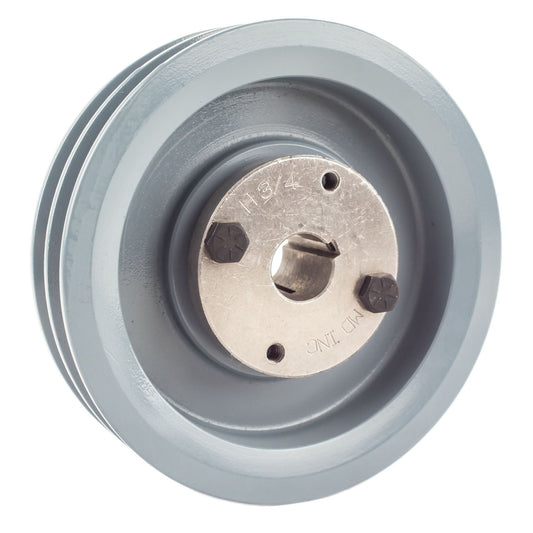  Masterdrive Cast Iron 5.5" Dual Groove Pulley Belt A Section 4L With 3/4" Sheave Bushing 2AK56H(Cast Iron 5 5 2 Groove Dual Belt A Section 4l Pulley With 3 4 Sheave Bushing)