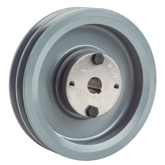  Masterdrive Cast Iron 6.25" Dual Groove Pulley For Belt A Section 4L With 5/8" Sheave Bushing 2AK64H(Cast Iron 6 25 2 Groove Dual Belt A Section 4l Pulley With 5 8 Sheave Bushing)