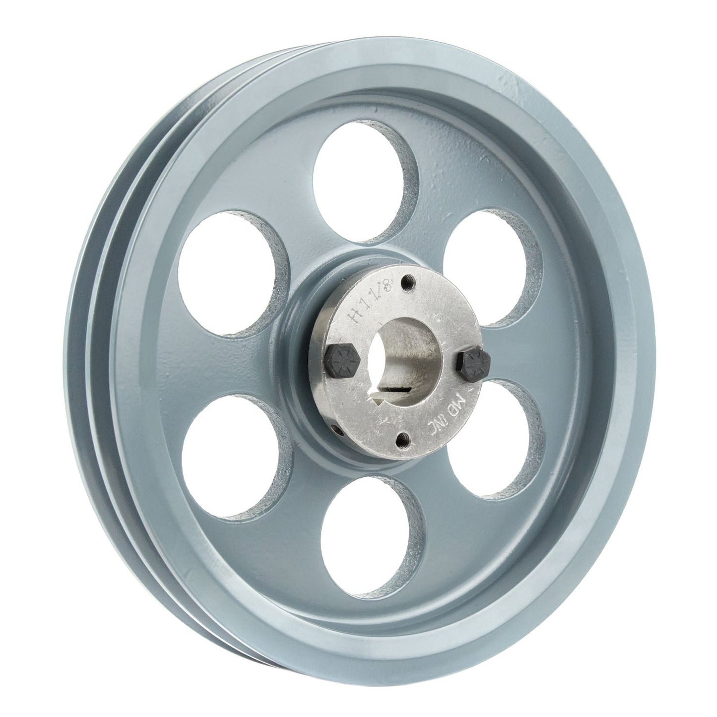 Cast Iron 8.25" Dual Groove Belt A Section 4L Pulley W/ 1-1/8" Sheave Bushing(8 25 2 Piece Cast Iron Dual Groove Pulley A Belt 4l Style With 1 1 8 Bore H Bushing 2ak84h)