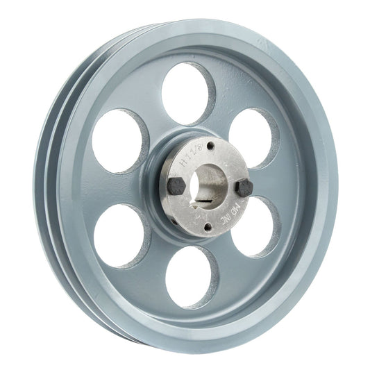  Cast Iron 8.25" Dual Groove Belt A Section 4L Pulley W/ 1-1/8" Sheave Bushing(8 25 2 Piece Cast Iron Dual Groove Pulley A Belt 4l Style With 1 1 8 Bore H Bushing 2ak84h)