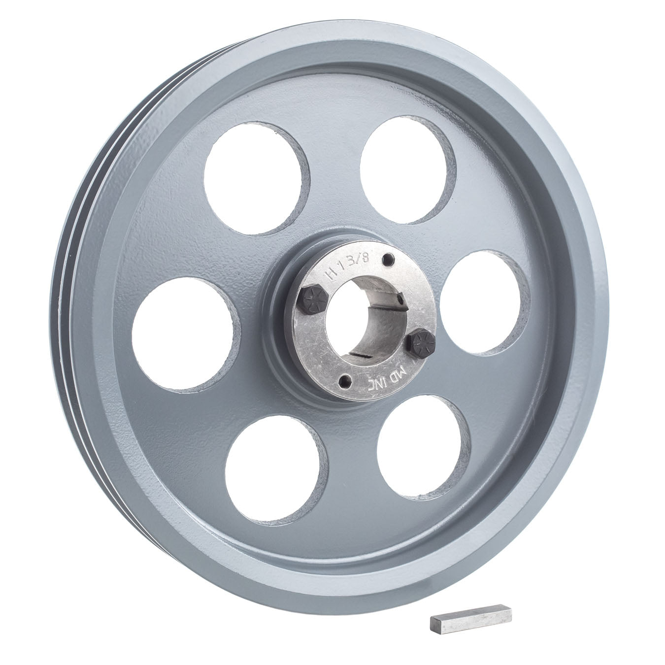  Cast Iron 9.25" Dual Groove Belt A Section 4L Pulley W/ 1-3/8" Sheave Bushing(Cast Iron 9 25 2 Groove Dual Belt A Section 4l Pulley W 1 3 8 Sheave Bushing)