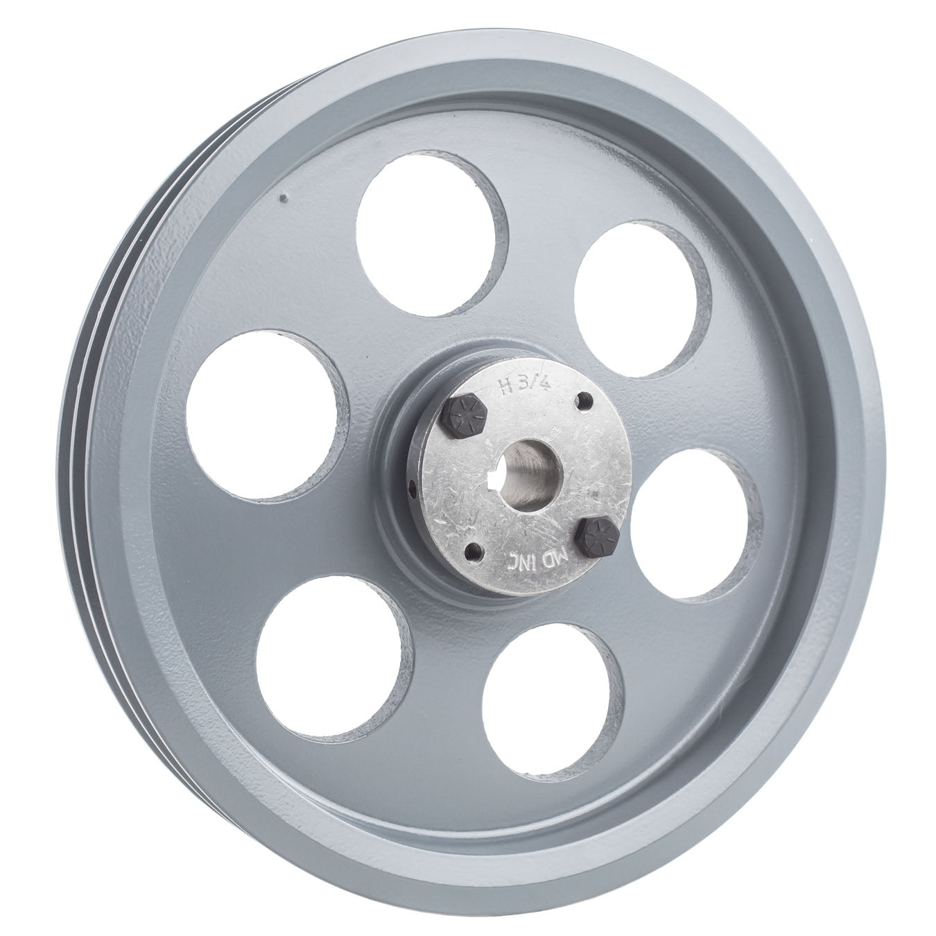 Cast Iron 9.25" Dual Groove Belt A Section 4L Pulley W/ 3/4" Sheave Bushing(Cast Iron 9 25 2 Groove Dual Belt A Section 4l Pulley With 3 4 Sheave Bushing)