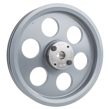  Cast Iron 9.25" Dual Groove Belt A Section 4L Pulley W/ 3/4" Sheave Bushing(Cast Iron 9 25 2 Groove Dual Belt A Section 4l Pulley With 3 4 Sheave Bushing)