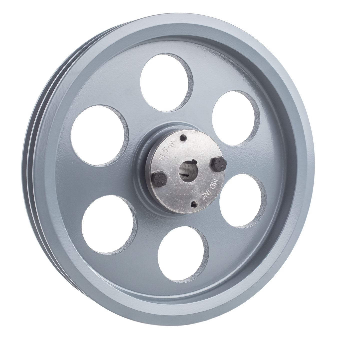  Cast Iron 9.25" Dual Groove Belt A Section 4L Pulley W/ 5/8" Sheave Bushing(Cast Iron 9 25 2 Groove Dual Belt A Section 4l Pulley W 5 8 Sheave Bushing)
