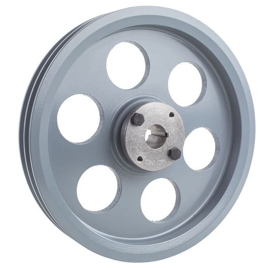  Cast Iron 9.25" Dual Groove Belt A Section 4L Pulley W/ 7/8" Sheave Bushing(Cast Iron 9 25 2 Groove Dual Belt A Section 4l Pulley W 7 8 Sheave Bushing)