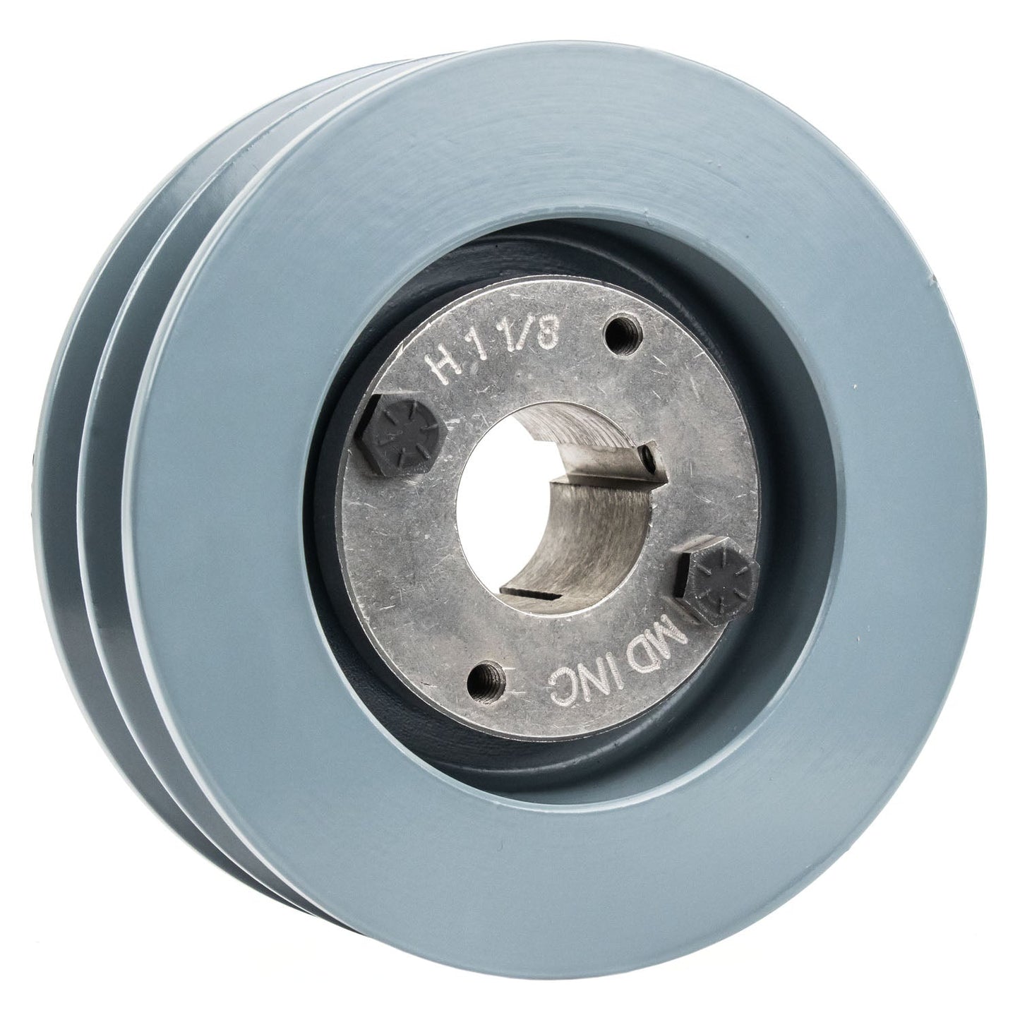  2BK50H Cast Iron 4.75" Dual Groove Pulley 2 Belt B Section 5L With 1-1/8" Sheave Bushing(Cast Iron 4 75 Dual Groove Belt B Section 5l Pulley W 1 1 8 Sheave Bushing)