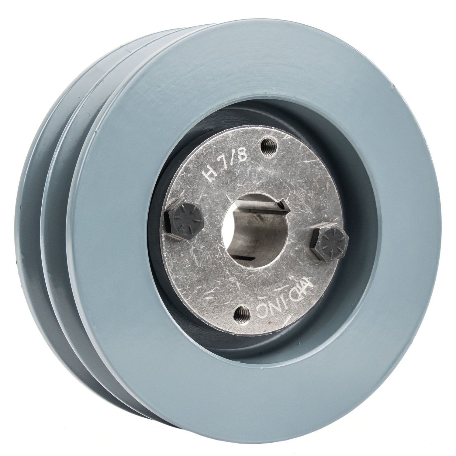  2BK50H Cast Iron 4.75" Dual Groove Pulley 2 Belt B Section 5L With 7/8" Sheave Bushing(Cast Iron 4 75 2 Groove Dual Belt B Section 5l Pulley W 7 8 Sheave Bushing)