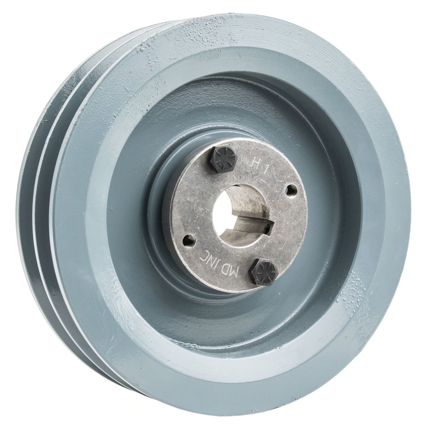  Cast Iron 6.5 " Dual Groove Belt B Section 5L Pulley With 1 " Sheave Bushing(B Section Dual Groove 2 Piece 6 5 Pulley W 1 Sheave Shiv Cast Iron 5l V Belt 1)