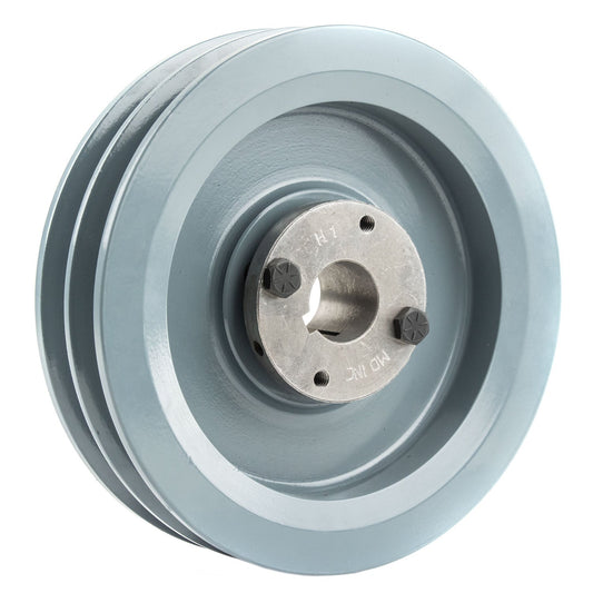  Masterdrive 2BK70H Cast Iron 6.75" Dual Groove Pulley Belt B Section 5L With 1" Sheave Bushing(B Section Dual Groove 2 Piece 6 75 Pulley W 1 Sheave Shiv Cast Iron 5l V Belt 2bk70h)