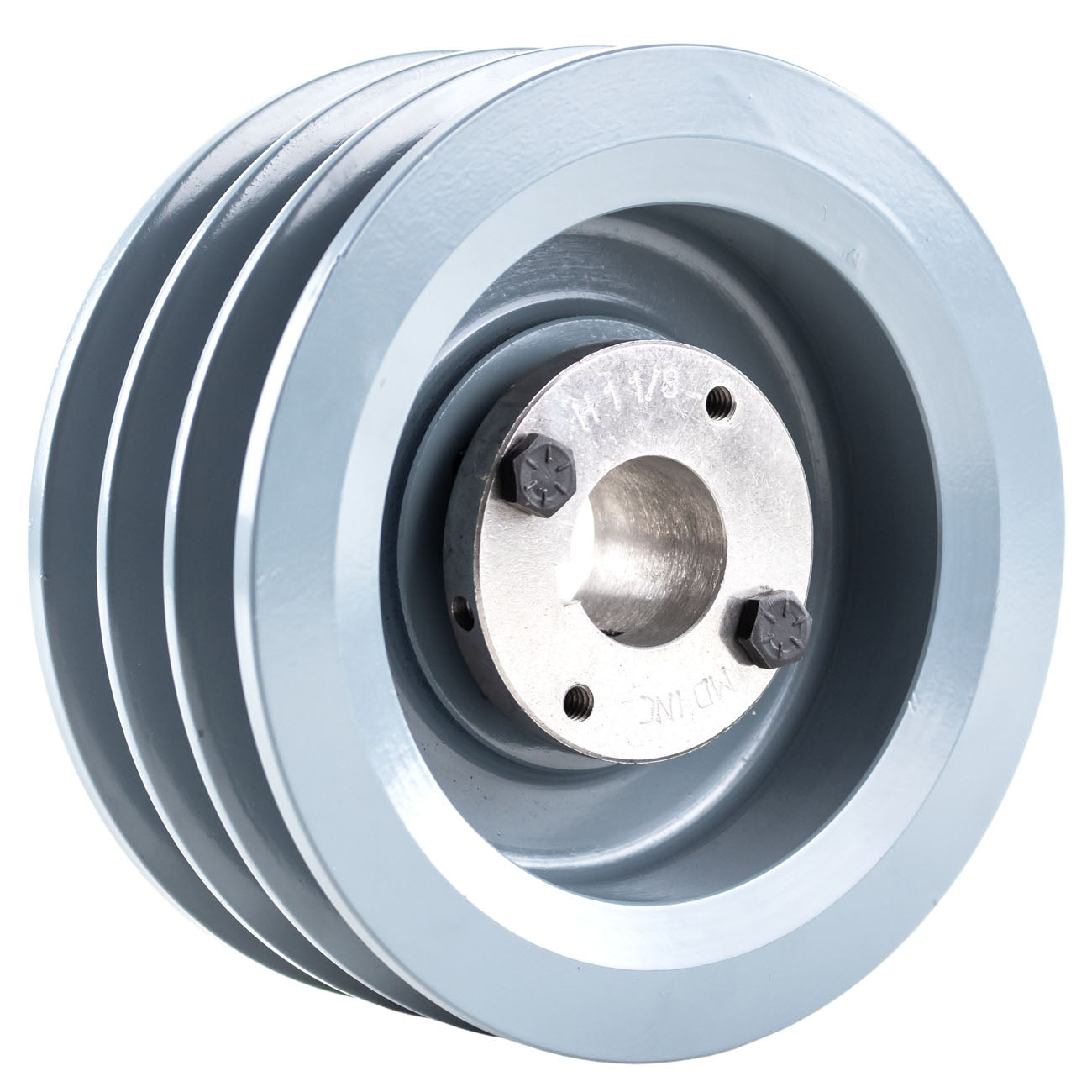  Masterdrive Cast Iron 6" Inch 3 Groove Pulley Triple Belt B Section 5L With 1-1/8" Sheave Bushing 3BK62H(Cast Iron 6 3 Groove 3 Belt B Section 5l Pulley Sheave With 1 1 8 Bushing)