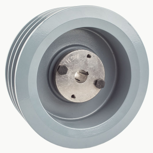  Masterdrive Cast Iron 5.5" Triple Groove Pulley For Belt B Section 5L With 5/8" Sheave Bushing 3BK57H(Cast Iron 5 5 Triple Groove 3 Belt B Section 5l With 5 8 Sheave Bushing)