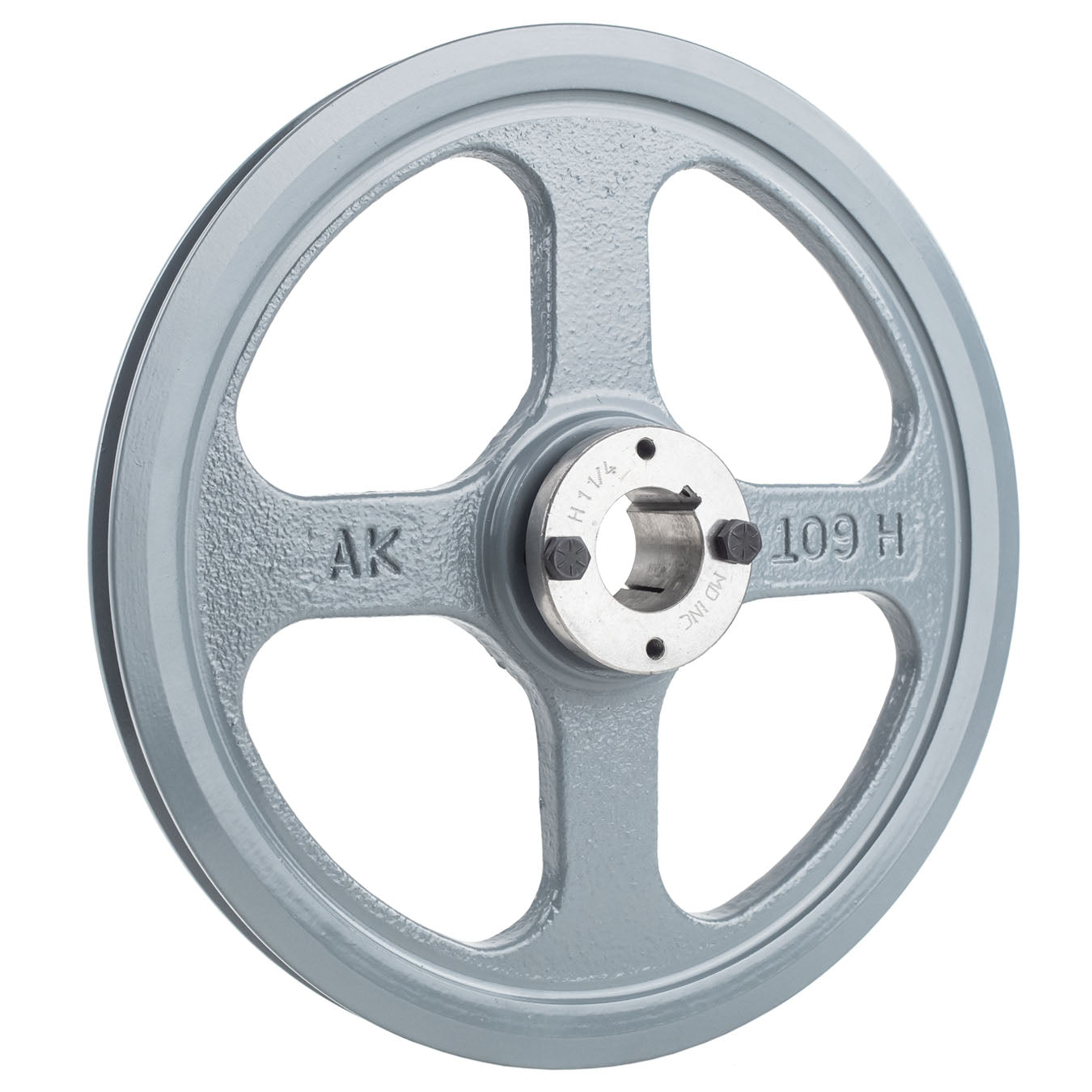  Masterdrive Cast Iron 10.75" Single Groove Pulley For Belt A Section 4L With 1-1/8" Sheave Bushing AK109H(Cast Iron 10 75 Single 1 Groove Belt A Section 4l Pulley 1 1 8 Sheave Bushing)