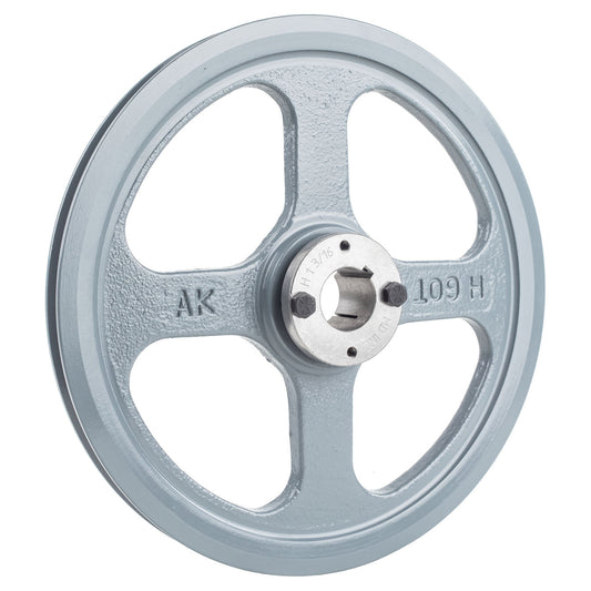  Masterdrive Cast Iron 10.75" Single Groove Pulley Belt A Section 4L With 1-3/16" Sheave Bushing AK109H(Cast Iron 10 75 Single 1 Groove Belt A Section 4l Pulley 1 3 16 Sheave Bushing)