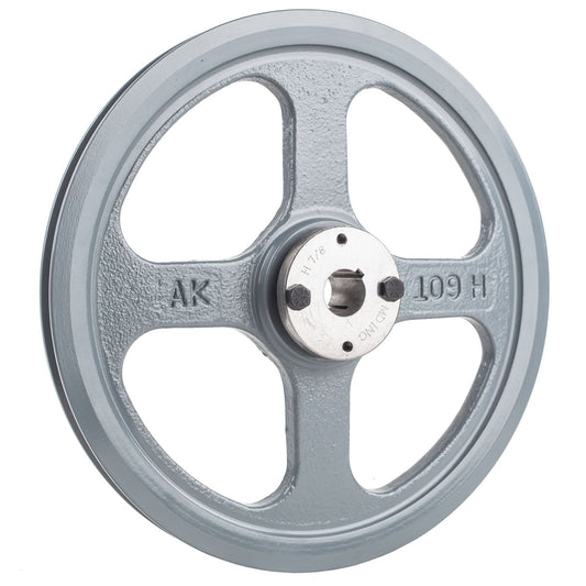  Masterdrive Cast Iron 10.75" Single Groove Pulley For Belt A Section 4L With 7/8" Sheave Bushing AK109H(Cast Iron 10 75 Single 1 Groove Belt A Section 4l Pulley 7 8 Sheave Bushing)