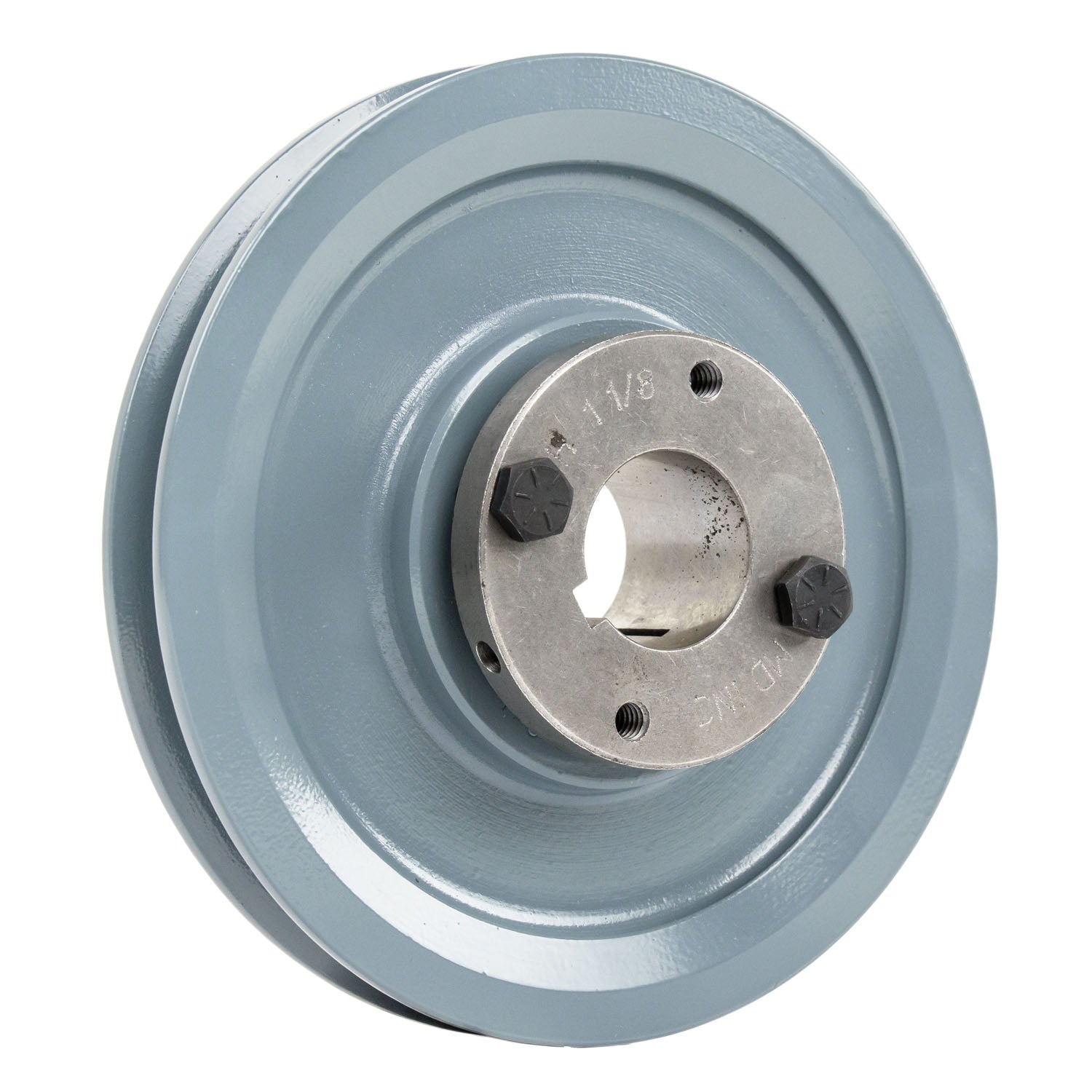  Cast Iron 6" Single Groove Belt A Section 4L Pulley W/ 1-1/8" Sheave Bushing(Cast Iron 6 Single Groove Pulley Belt A Section 4l With 1 1 8 Sheave Bushing)