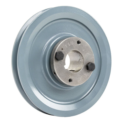  Cast Iron 6" Single Groove Belt A Section 4L Pulley W/ 1-1/8" Sheave Bushing(Cast Iron 6 Single Groove Pulley Belt A Section 4l With 1 1 8 Sheave Bushing)
