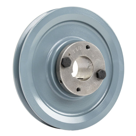  Cast Iron 6" Single Groove Belt A Section 4L Pulley W/ 1-1/8" Sheave Bushing(Cast Iron 6 Single Groove Pulley Belt A Section 4l With 1 1 8 Sheave Bushing)