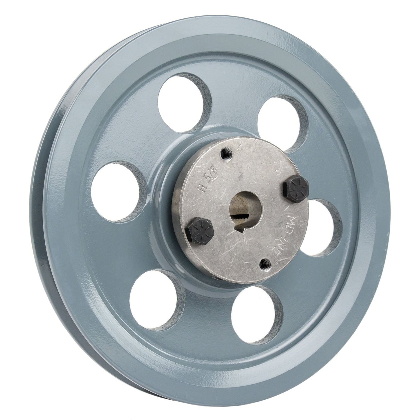  Cast Iron 7.75" Single Groove Belt A Section 4L Pulley W/ 5/8" Sheave Bushing(7 75 2 Piece Cast Iron Single 1 Groove Belt A Section 4l Pulley With 5 8 Sheave Bushing)