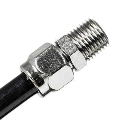  Premium 1/4" X 15' Air Compressor Coil Hose Polyurethane Coiled Swivel End Black(Premium 1 4 X 15 Air Compressor Coil Hose Polyurethane Coiled Swivel End Black)