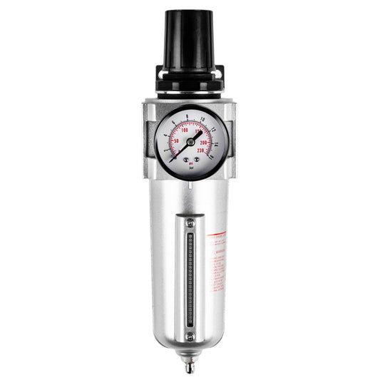  3/4" Air Compressor Regulator & Filter Combo W/ Gauge & Manual Drain FR726N(3 4 Air Compressor Regulator Filter Combo W Gauge)