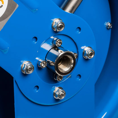  Rapidair 3/8" X 50' Dual Arm Steel Hose Reel 1/2" Inlet 1/4" Outlet R-03050(Rapidair 3 8 X 50 Ft Hose Reel 1 2 Inlet 1 4 Npt Outlet Dual Arm Metal R 03050)