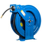  Rapidair 3/8" X 75' Dual Arm Steel Hose Reel 1/2" Inlet 1/4" Outlet R-03075(Rapidair 3 8 X 75 Hose Reel 1 2 Inlet 1 4 Npt Outlet Blue Dual Arm Metal R 03075)