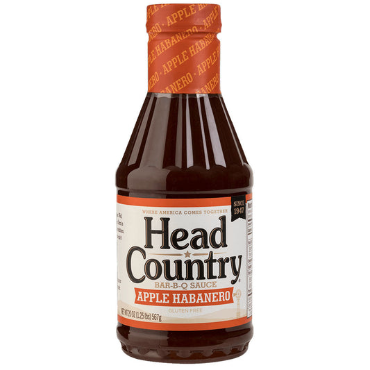  Head Country Apple Habanero BBQ Sauce Crisp Sweet Apples Habanero 20 Oz Bottle(Head Country Apple Habanero Bbq Sauce Crisp Sweet Apples With Habanaro Heat 20oz Bottle)