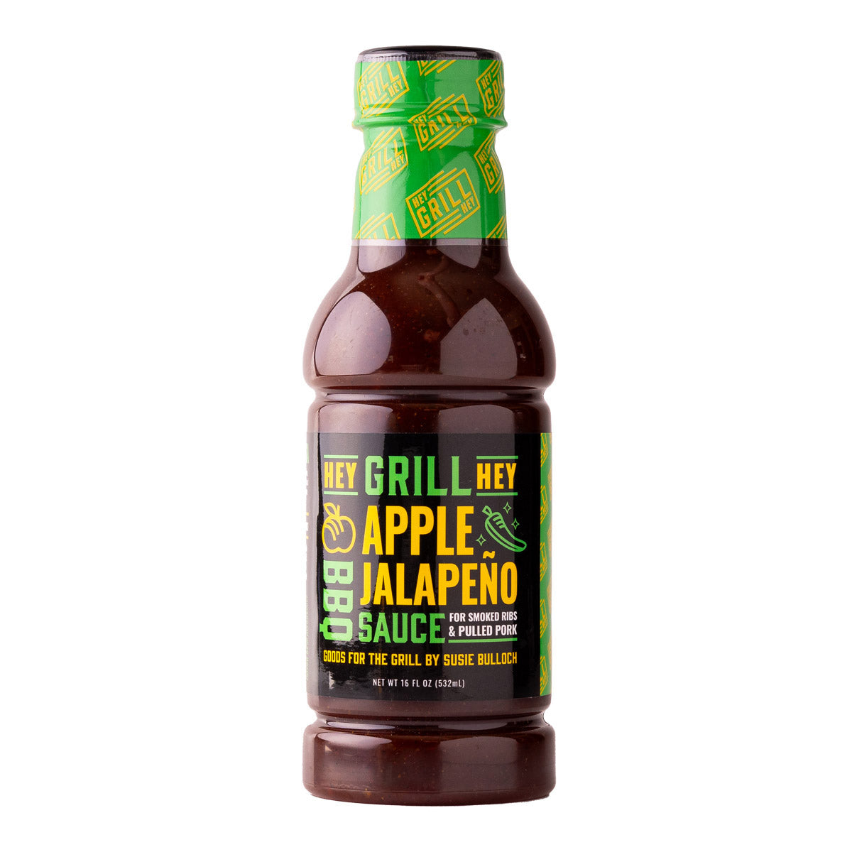  Hey Grill Hey Apple Jalapeno BBQ Sauce Sweet And Spicy 16 Oz Bottle(Hey Grill Hey Apple Jalapeno Bbq Sauce 16 Oz)