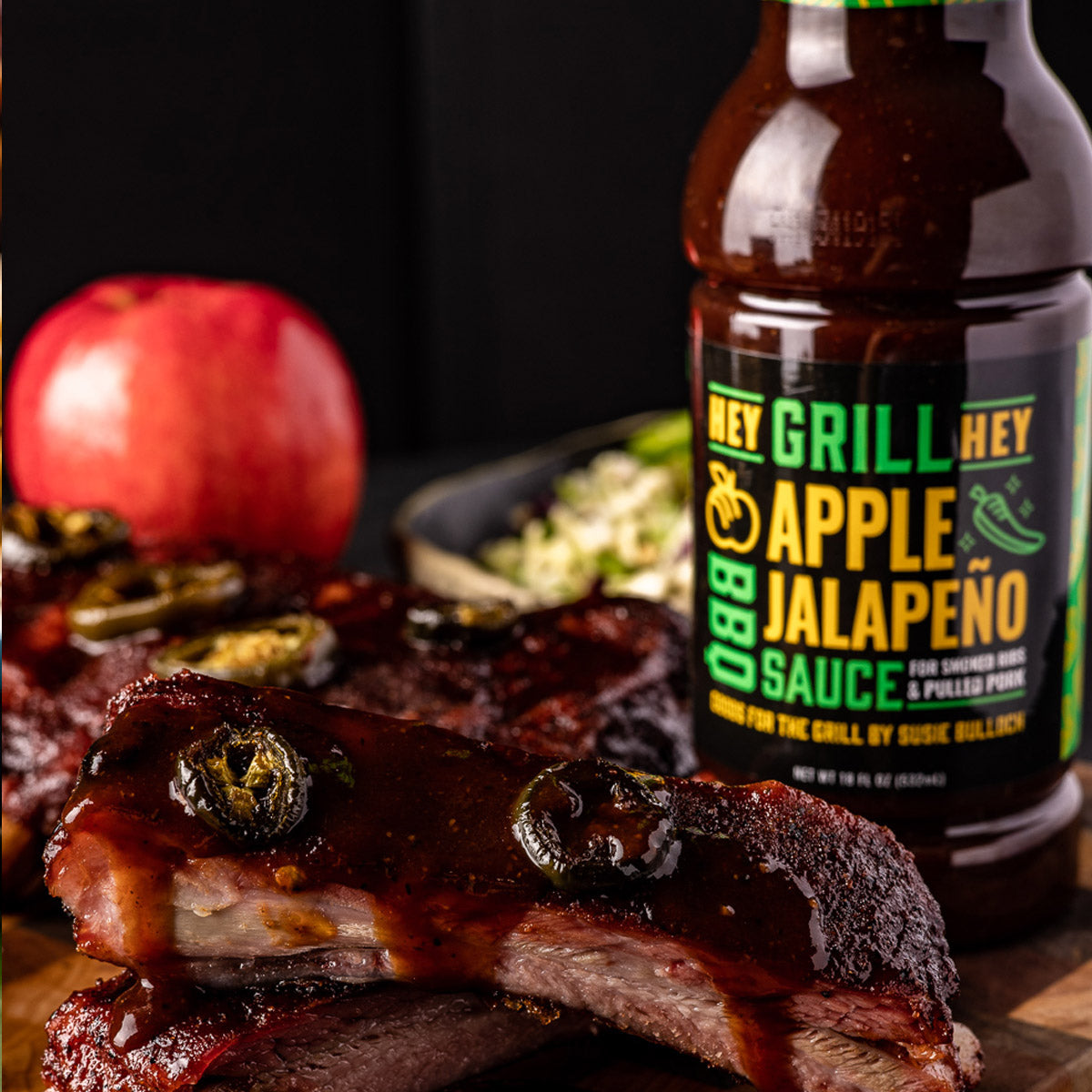  Hey Grill Hey Apple Jalapeno BBQ Sauce Sweet And Spicy 16 Oz Bottle(Hey Grill Hey Apple Jalapeno Bbq Sauce 16 Oz)