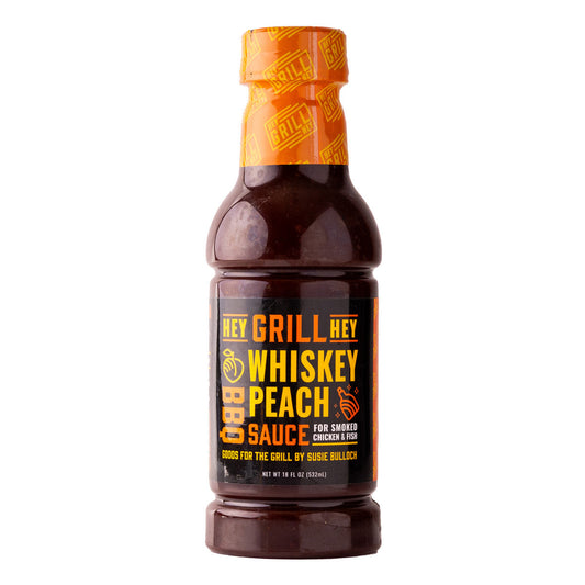  Hey Grill Hey Whiskey Peach BBQ Sauce 16 Oz Chicken Fish Pork Onion Vinegar(Hey Grill Hey Whiskey Peach Bbq Sauce 16 Oz)