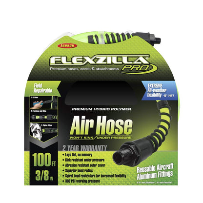 Legacy Flexzilla Pro Field Repairable 3/8" X 100' Air Hose(Flexzilla Pro Field Repairable 3 8 X 100 Air Hose)