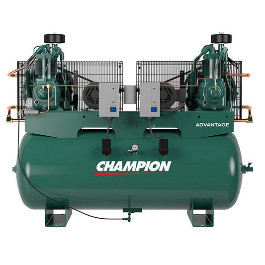  Champion HR5D-12 R Series Duplex 5 HP 120 Gallon 1800 RPM Auto Tank Drain 230V 1 Phase(Champion Hr5d 12 R Series Duplex 5 Hp 120 Gallon 1800 Rpm Auto Tank Drain 230v 1 Phase)