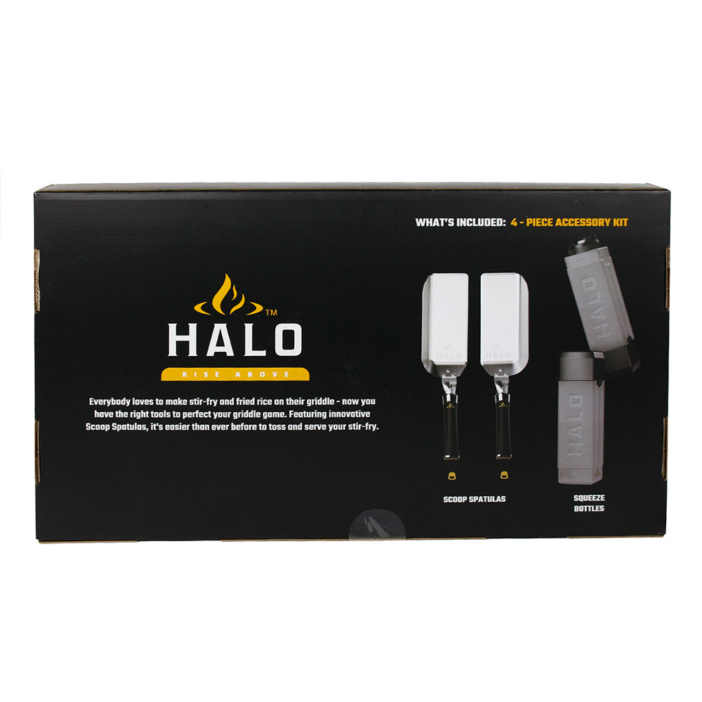  Halo Elite 4-Piece Stir-Fry Griddle Accessory Tool Kit Magnetic Stainless Steel(Halo Elite Stir Fry Griddle Kit)