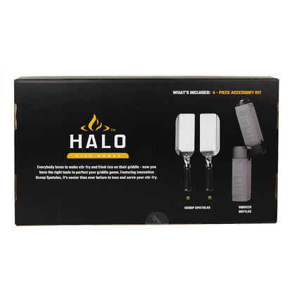  Halo Elite 4-Piece Stir-Fry Griddle Accessory Tool Kit Magnetic Stainless Steel(Halo Elite Stir Fry Griddle Kit)