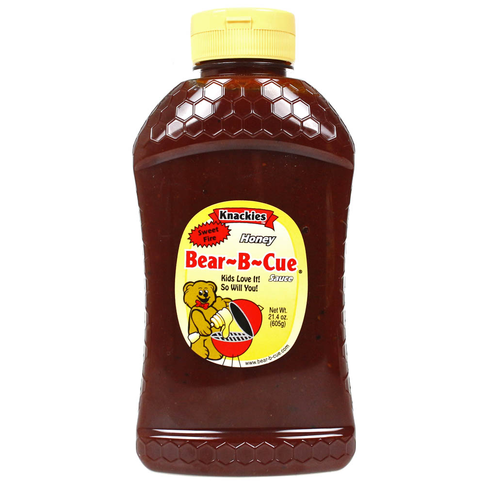  Knackies Sweet Fire BBQ Sauce Hot Spicy 21.4 Oz. K303 Bear Container(Knackies Sweet Fire Bbq Sauce Hot Spicy 21 4 Oz K303)