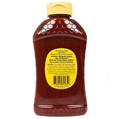  Knackies Sweet Fire BBQ Sauce Hot Spicy 21.4 Oz. K303 Bear Container(Knackies Sweet Fire Bbq Sauce Hot Spicy 21 4 Oz K303)