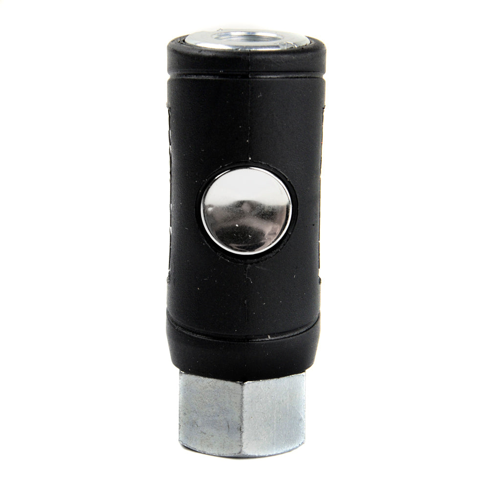 Industrial Style Safety Air Plug Coupler 1/4" Body 1/4" FNPT Push Button Release(Industrial Style Safety Air Plug Coupler 1 4 Body 1 4 Fnpt Push Button Release)