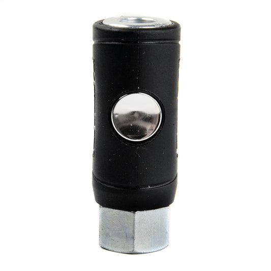  Industrial Style Safety Air Plug Coupler 1/4" Body 1/4" FNPT Push Button Release(Industrial Style Safety Air Plug Coupler 1 4 Body 1 4 Fnpt Push Button Release)