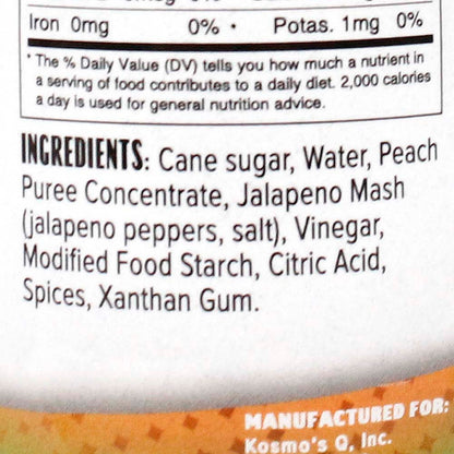  Kosmos Q Peach Jalapeno Rib Glaze BBQ Sauce 15.5 Oz Bottle KOS-PCHJALA(Kosmos Q Peach Jalapeno Rib Glaze 15 5 Oz Bottle)
