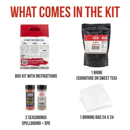  Lane's Ultimate Turkey Brine And Seasoning Kit Expertly Paired Seasonings No MSG(Lanes Ultimate Turkey Set)