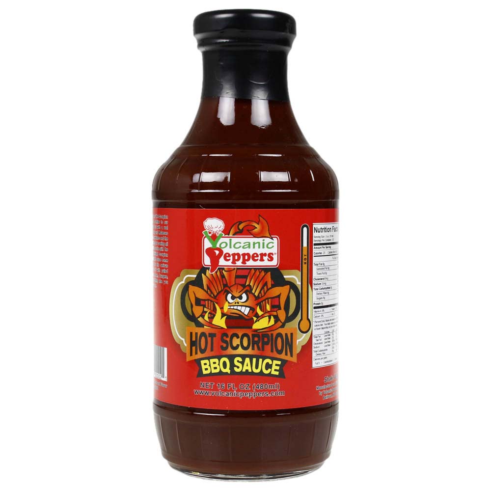  Volcanic Peppers Hot Scorpion BBQ Sauce 16 Oz Bottle Ghost And Scorpion LAVAHSB(Volcanic Peppers Hot Scorpion Bbq Sauce)