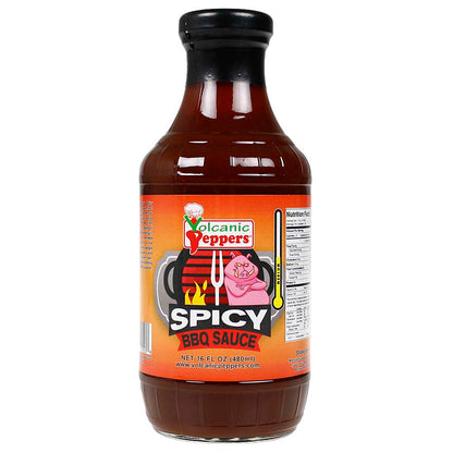  Volcanic Peppers Spicy BBQ Sauce 16 Oz Bottle Sweet Smokey Spicy LAVASBB(Volcanic Peppers Spicy Bbq Sauce)
