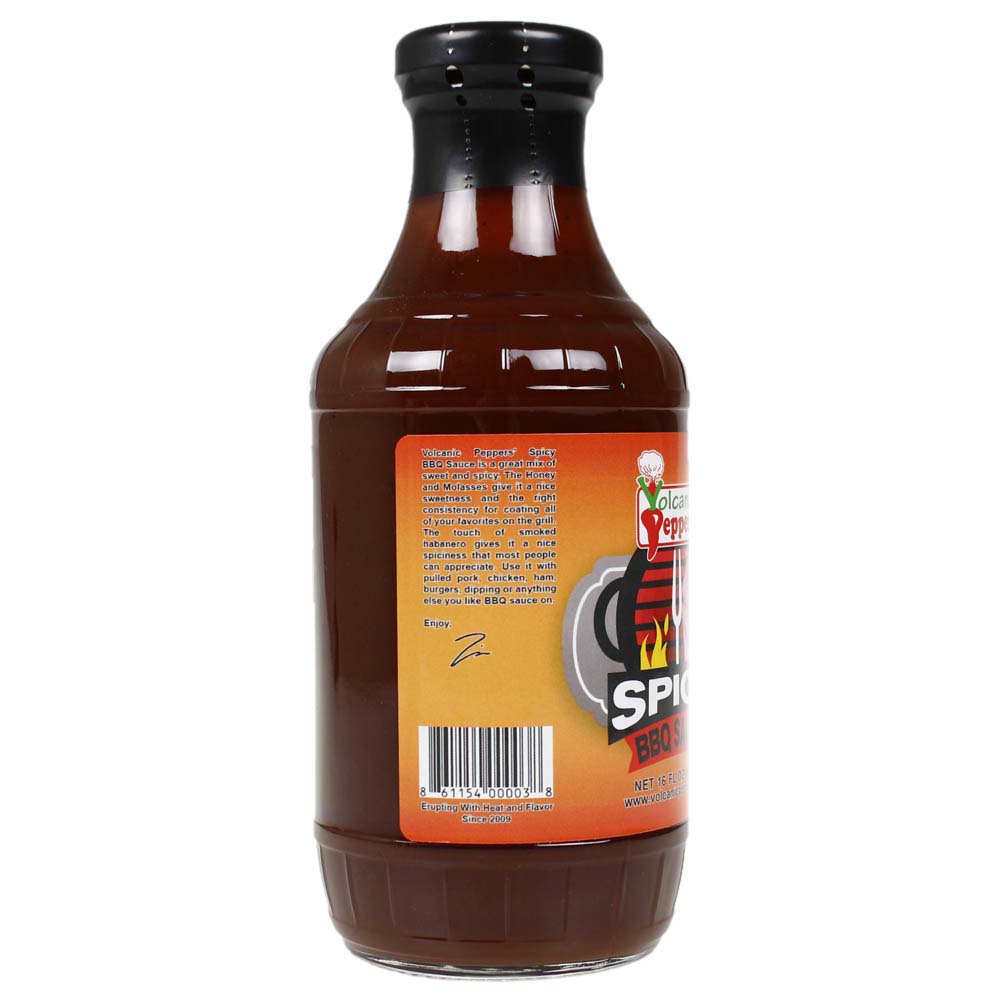  Volcanic Peppers Spicy BBQ Sauce 16 Oz Bottle Sweet Smokey Spicy LAVASBB(Volcanic Peppers Spicy Bbq Sauce)