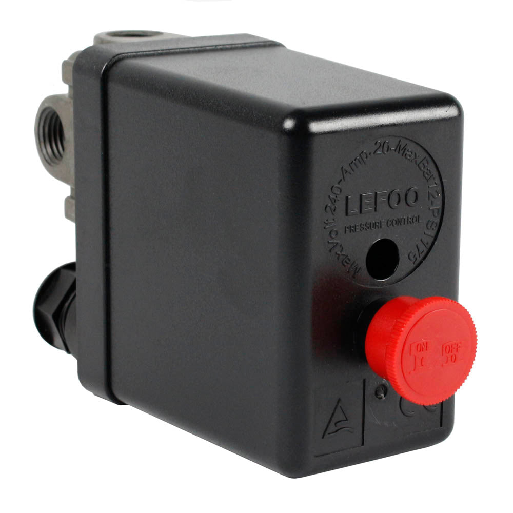  Lefoo 95-125 PSI 4 Port Pressure Switch Fits Hitachi Dewalt Emglo Compressors(Lefoo 95 125 Psi 4 Port Pressure Switch Fits Hitachi Dewalt Emglo Compressors)