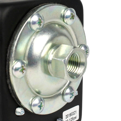  HD 22 Amp 105-135 PSI Air Compressor Pressure Switch Control All Metal Housing(Single Port 95 125 Psi Metal Housing Pressure Switch)