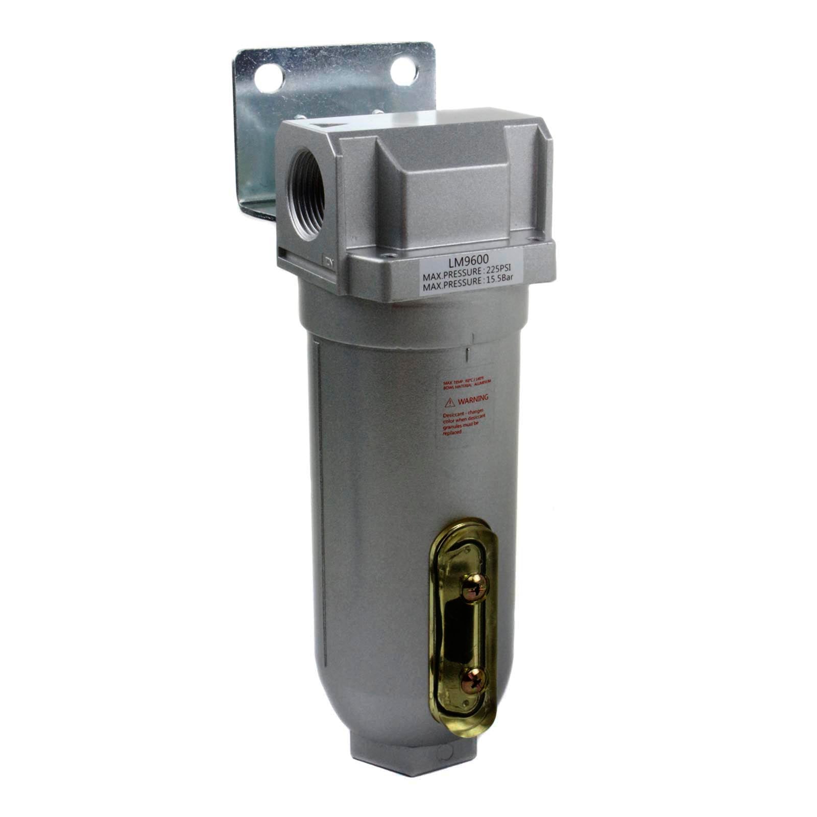 Universal 1" Compressed Air In Line Filter Desiccant Dryer Moisture Water Separator LM968N(1 Compressed Air In Line Filter Desiccant Dryer Moisture Water Separator New)